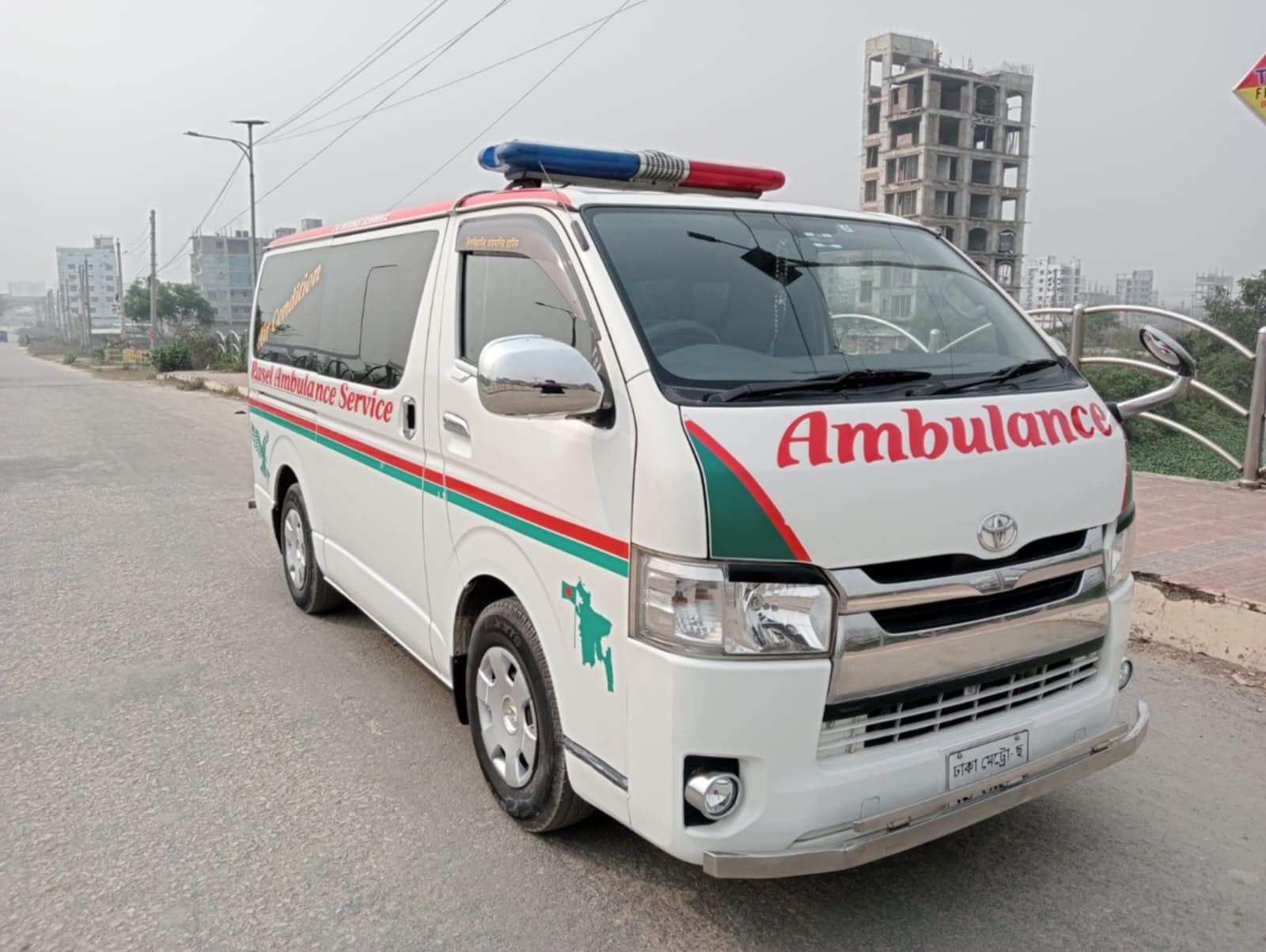 Ambulance BD 24 ambulance used for NICU transfers in Dhaka