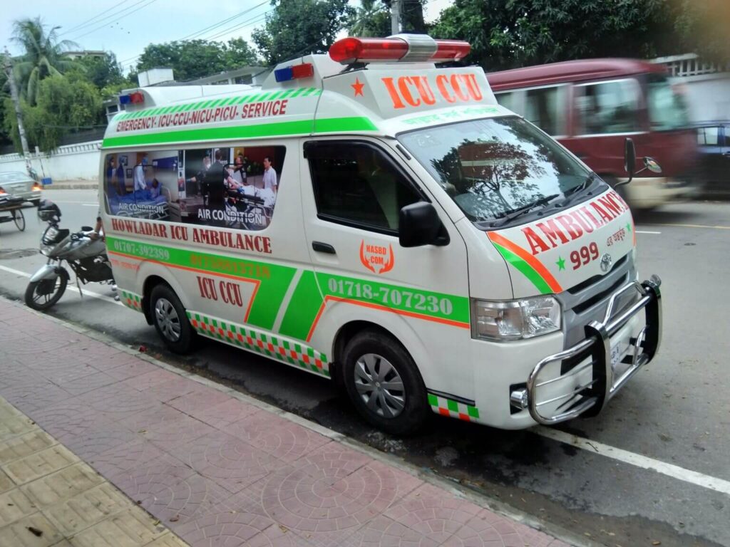 What is the Contact Information for Nicu Ambulance Services in Dhaka?